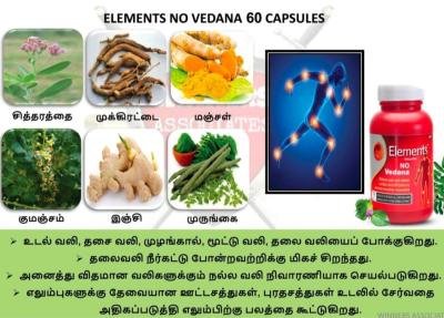 No Vedhana Capsules 60 Pcs - Ayuvedic Pain Relief